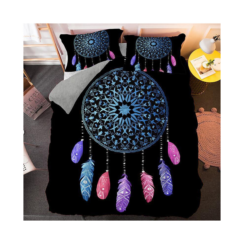 (8, USQ: quilt cover 228*228*1 pillow cover 50*75*2) New bedding home textile three-piece set Laitu Dreamcatching screen printing set bedding set-image-OPC-PGNYR59-NEW