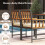 Costway 4PCS Acacia Wood Patio Dining Set Outdoor Rectangular Table And Chairs 6