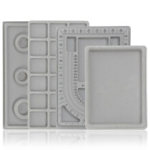 (As show, One size) 4pcs Diy Jewelry Beaded Threading Plates Beading Design Table Storage Box Trays Jewelry Trays
