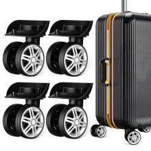 (As show, One size) 4 Pcs Suitcase Wheels Luggage Wheels Replacement Trolley Casters Trunk Wheels Universal Heavy Duty Casters