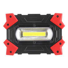 (Red) Foldable LED Work Light Portable 3 Modes Flood Lamp for Outdoor Camping Emergency