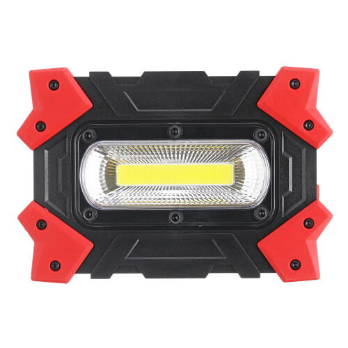 (Red) Foldable LED Work Light Portable 3 Modes Flood Lamp for Outdoor Camping Emergency