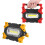 (Red) Foldable LED Work Light Portable 3 Modes Flood Lamp for Outdoor Camping Emergency 4
