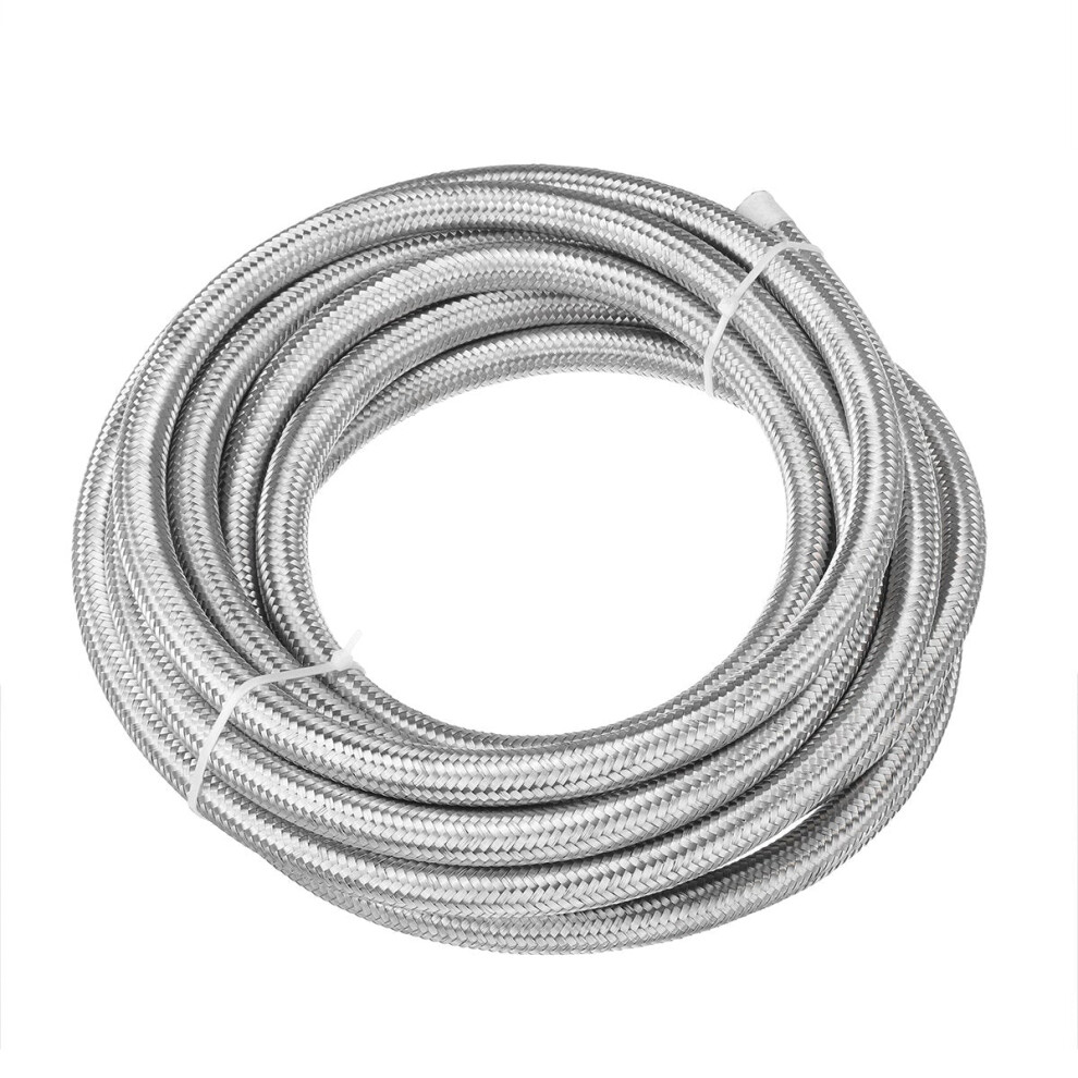 Greenzech 20Ft 609.6Cm Fuel Hose Oil Gas Line Ptfe Stainless Steel Braided