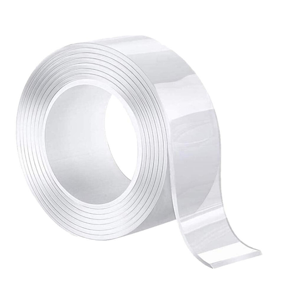 (3M) 1M/2M/5M 1*30mm Nano Tape Double-sided Tape Transparent No Trail Reusable Waterproof Tape Can Clean Household Gekkotape