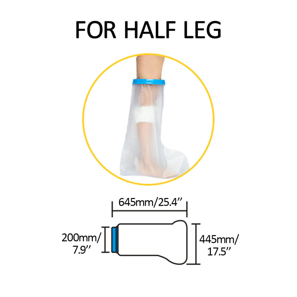 Greenzech (Foot) Cast Bandage Waterproof Protector Cover Bath Shower Adult Short Leg Reusable For Arm Leg Claf Ankle