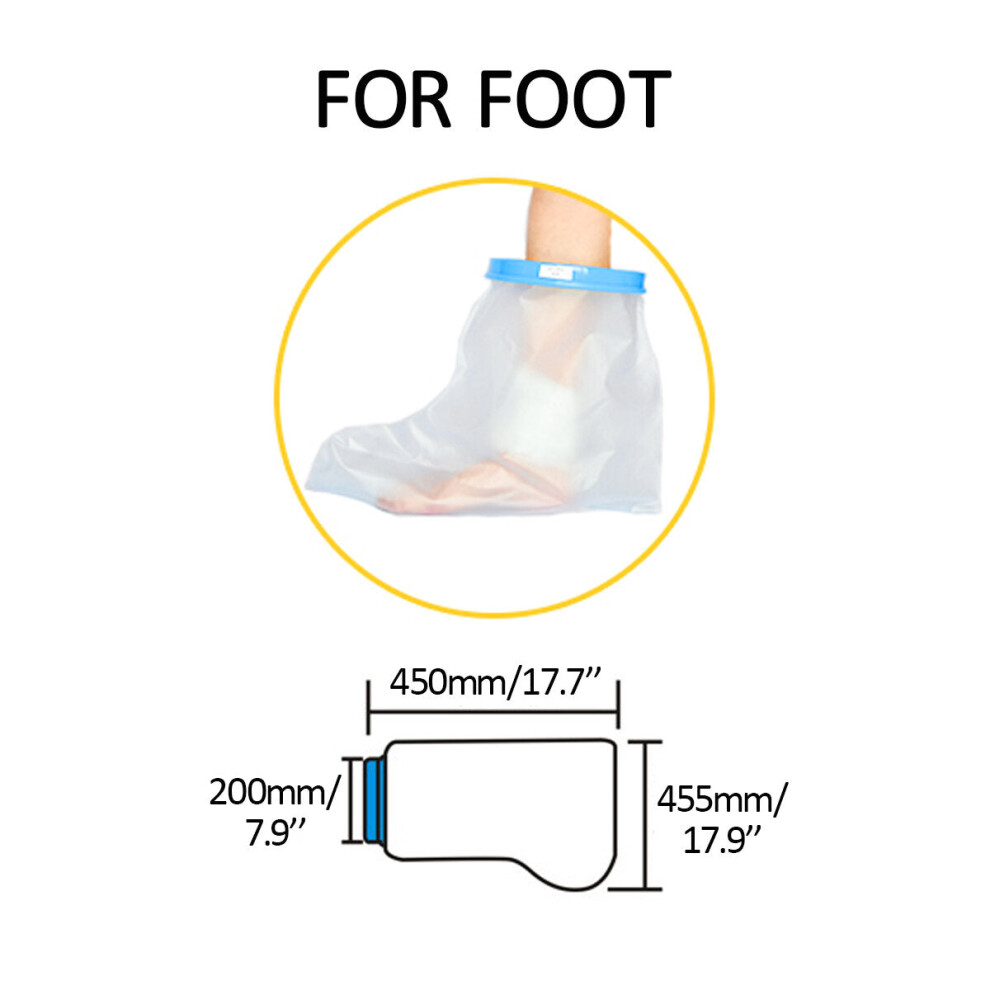 (Leg) Cast Bandage Waterproof Protector Cover Bath Shower Adult Short Leg Reusable for Arm Leg Claf Ankle