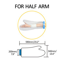 (Half Arm) Cast Bandage Waterproof Protector Cover Bath Shower Adult Short Leg Reusable for Arm Leg Claf Ankle