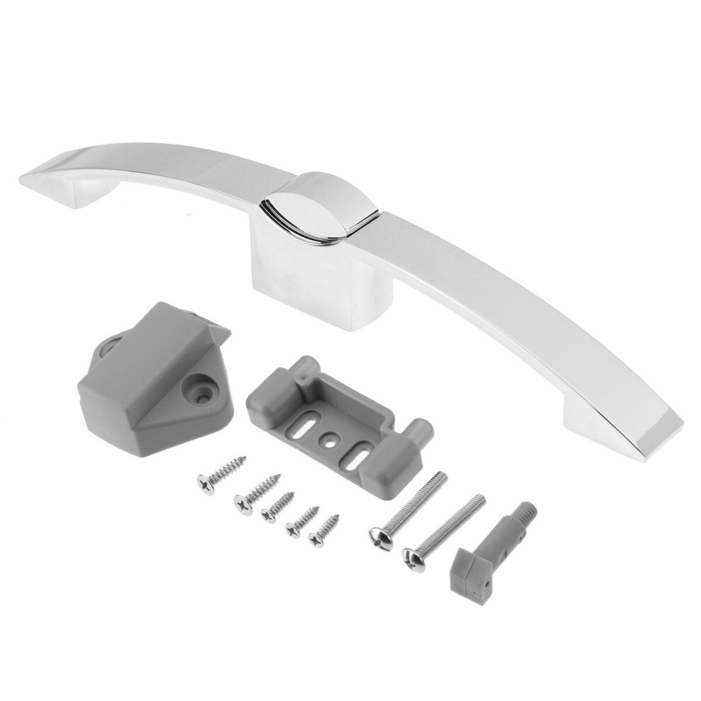 (Bright Chrome, 160Mm) Camper Car Push Lock Rv Caravan Boat Cabinet Locks Handle Home Drawer Latch Button Furniture Door Lock Hardware 4250937567305