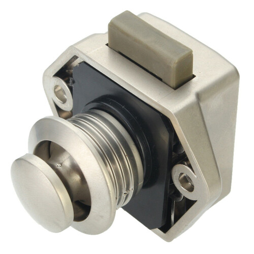 (Light) Push Button Catch Push Button Cabinet Latch for Rv/Motor Home Cupboard Caravan Lock for Cupboard Push Latch Lock Push Button Latch 2