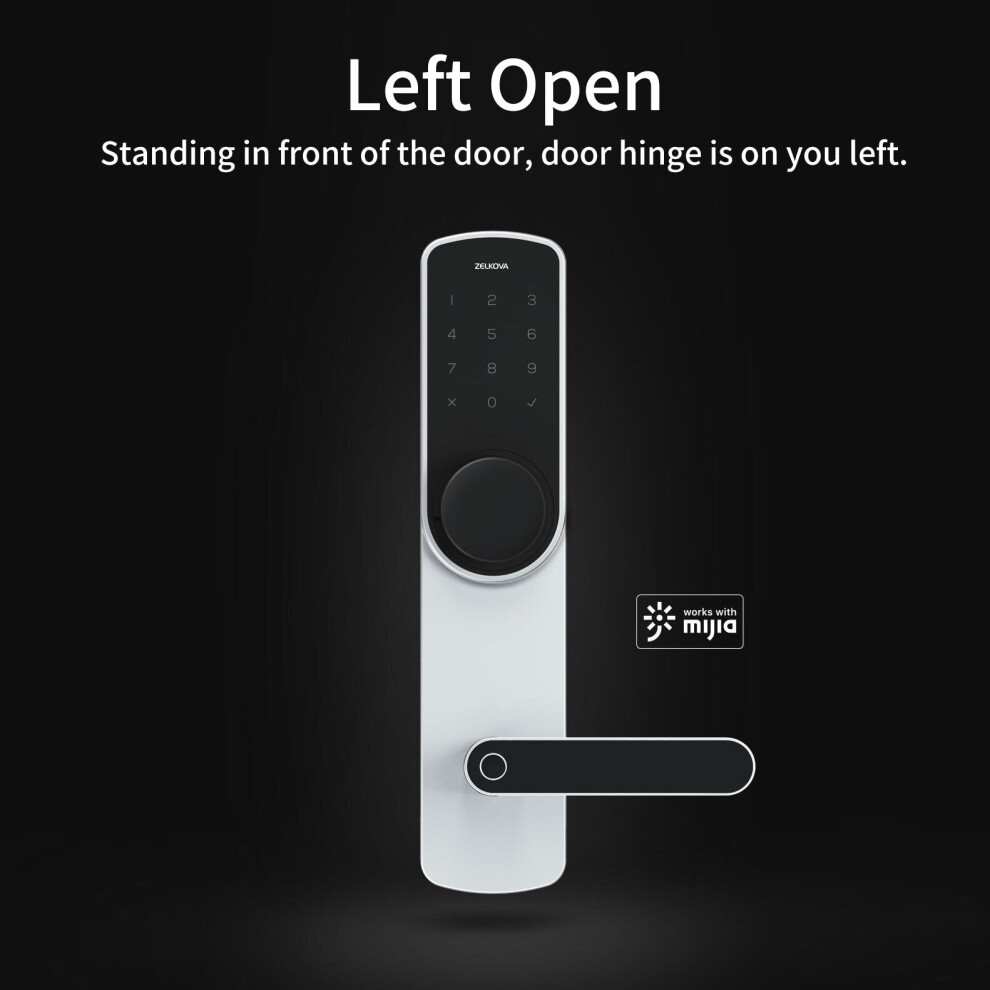 Smart Turntable Door Lock Fingerprint Password Keyless Intelligent Security Lock from