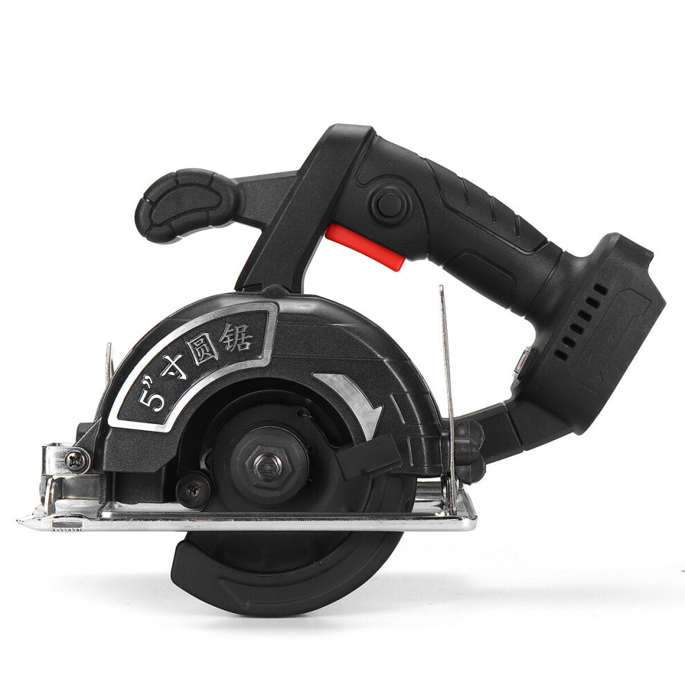 (Black) 5 In 125mm Multifunctional Cordless Electric Circular Saw 0- 45 Adjustable Woodworking Machine Wood Cutters for 18V Battery