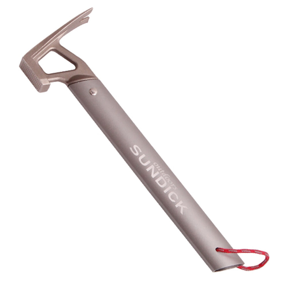 (Silver 30Cm) Outdoor Camping Tent Peg Hammer Multifunctional Hiking Fishing Stainless Steel Stakes Nail Puller Hammer Mountaineering Climbing 5706795785324