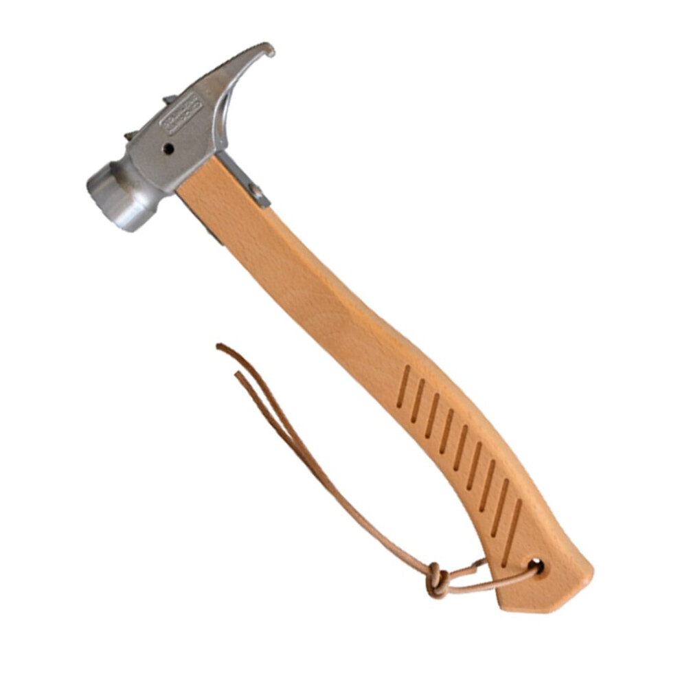 (Wood  30cm) Outdoor Camping Tent Peg Hammer Multifunctional Hiking Fishing Stainless Steel Stakes Nail Puller Hammer Mountaineering Climbing-image-OPC-PGNZ6C8-NEW