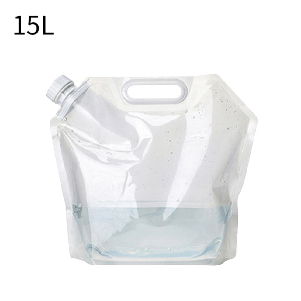 (15L) Water Bag Folding Portable Sports Storage Container Jug Bottle Inlaid Handle Water Bag For Outdoor Travel Camping