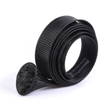 (Black) Fishing Rod Sleeve Bag Lightweight Mesh Tube Telescopic Fishing Rod Protection Sleeve Fishing Rod Cover Fishing Gear