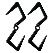 (3) 2pcs/set Lantern Hooks Hanger S Hook Carbon Steel Bonfire Hanger Hook Outdoor Camping Multi-Functional