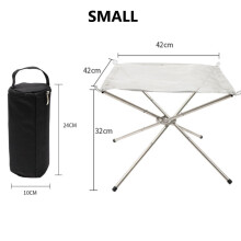 (Small) Disassemble Garden Backyard Heating Mesh Stainless Steel Outdoor Camping Campfire Fire Rack Foldable Mesh Fire Pit BBQ Tools Hot