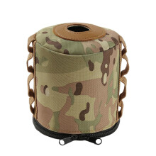 (L) Ultralight Outdoor Camouflage Camping Gas Tank Protect Cover Air Bottle Protective Case Tool Camping Equipment