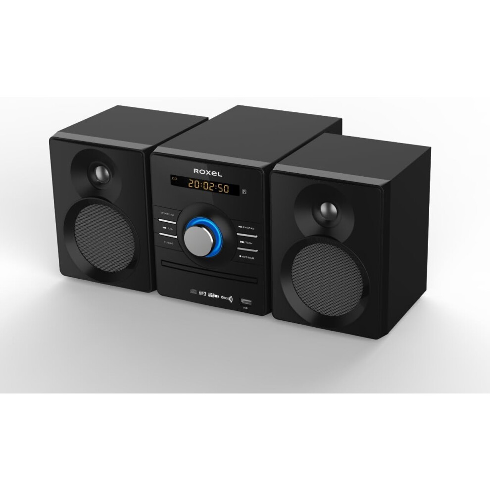 Roxel RCD-240BT Micro CD Player USB Playback, FM Radio, BT, 25W