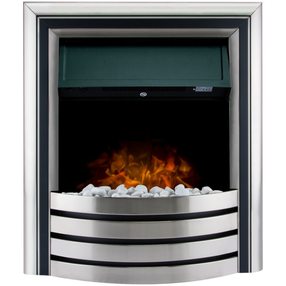 Adam Minnesota 4-in1 Electric Fire with Remote Control in Chrome