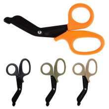 (Orange) Paramedic Medical EMT Emergency Scissors Bandage Cutter Outdoor Tactical Gear Paracord Pocket Tool Camping Hiking