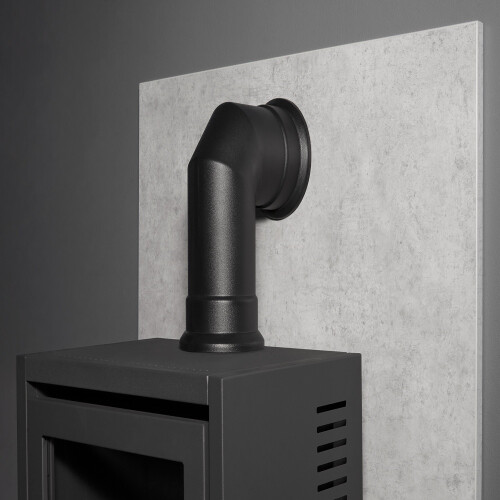 Acantha Tile & Hearth Set in Concrete Effect with OKO S1 Stove, Log St 2