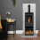 Acantha Tile & Hearth Set in Concrete Effect with OKO S1 Stove, Log St 8