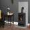 Acantha Tile & Hearth Set in Concrete Effect with OKO S1 Stove & Angle 1