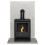 Acantha Tile & Hearth Set in Concrete Effect with OKO S1 Stove & Angle 2
