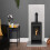 Acantha Tile & Hearth Set in Concrete Effect with OKO S1 Stove & Angle 8