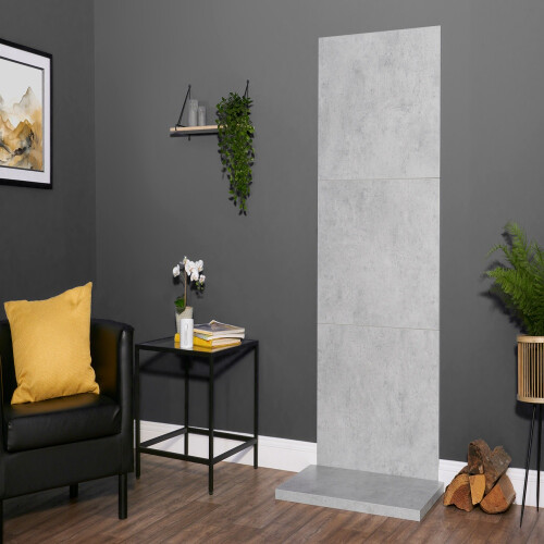 Acantha x3 Tile & Hearth Set in Concrete Effect 2