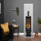 Acantha Tile & Hearth Set in Concrete Effect with Orbit Cylinder Stove 3