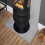 Acantha Tile & Hearth Set in Concrete Effect with Orbit Cylinder Stove 4