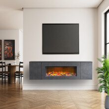 Acantha Orion Electric Floating Media Wall Suite in Slate Effect, 100