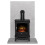 Acantha Tile & Hearth Set in Concrete Effect with Aviemore Black Stove 2