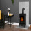 Acantha Tile & Hearth Set in Concrete Effect with Aviemore Black Stove 1