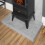 Acantha Tile & Hearth Set in Concrete Effect with Hudson Stove & Angle 4