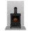 Acantha Tile & Hearth Set in Concrete Effect with Hudson Stove & Angle 2