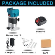 (One Battery) 850W 30000RPM Electric Hand Trimmer Wood Milling Engrave Machine w/ 22900mah Battery