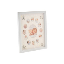 Bambino My First Year Multi Aperture Baby Photo Frame with Silver Icons