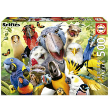 Educa - Selfies - Observez l'oiseau - Puzzle 500 pi   ces - Colle incluse - Image termin   e   : 48   cm x 34   cm - 14   ans et plus (19622)