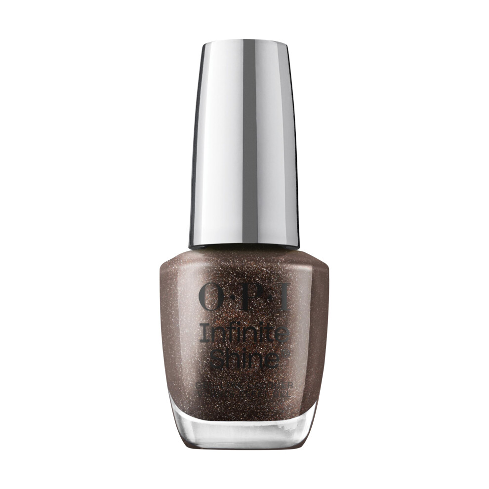 OPI Infinite Shine My Private Jet | Opaque Dark Black Pearl Long Wear Gel Like Nail Polish | Vegan  Long Lasting  Streak Free