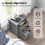 Casart Bedside Table 3-Drawer Wooden Nightstand End Side Table Grey 5
