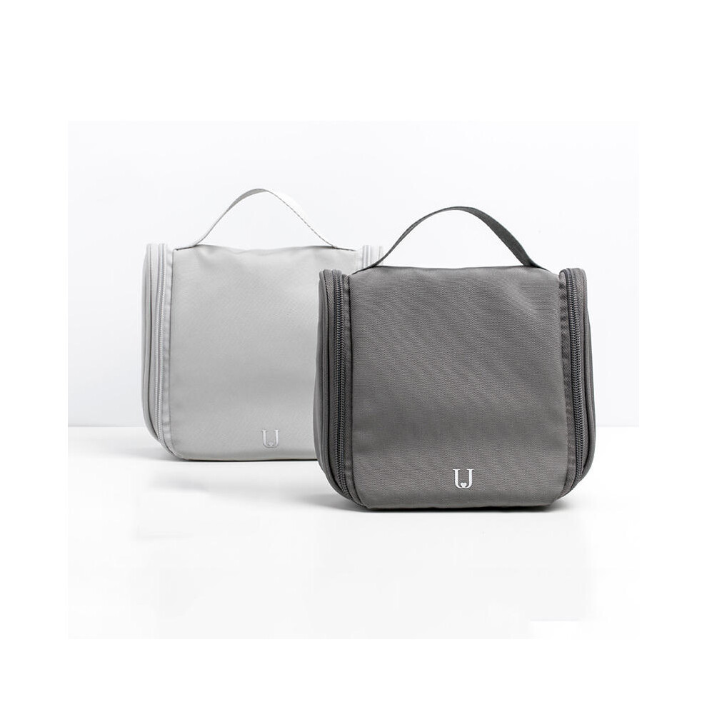 (Dark Grey) Nylon Multi-purpose Waterproof Cosmetic Bag Portable Hook Hanging Travel Bag Toilet Bag-image-OPC-PGNZT9W-NEW