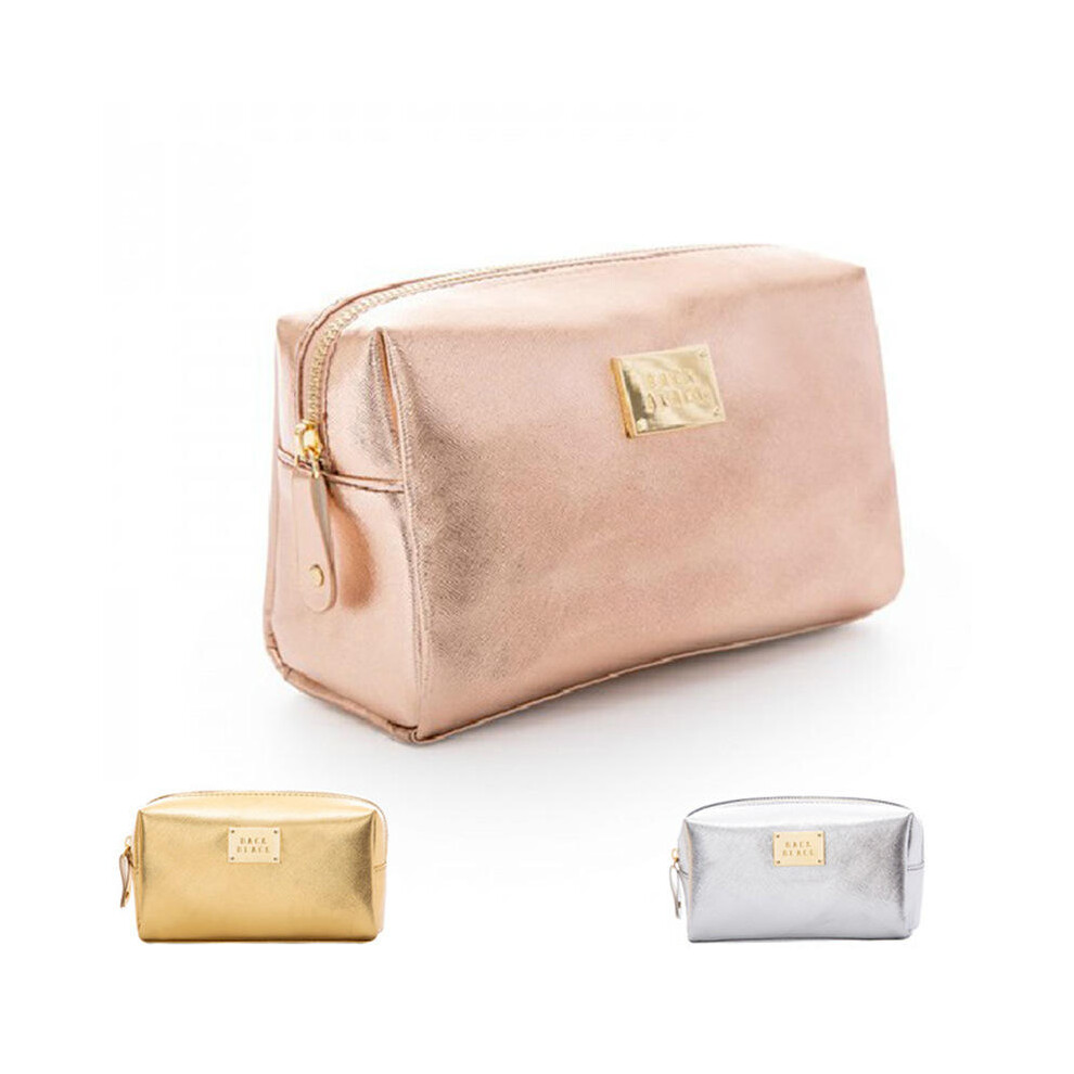 (Silver, S) Outdoor Travel Wash Bag Women Cosmetic Makeup Storage Pouch Handbag Organizer