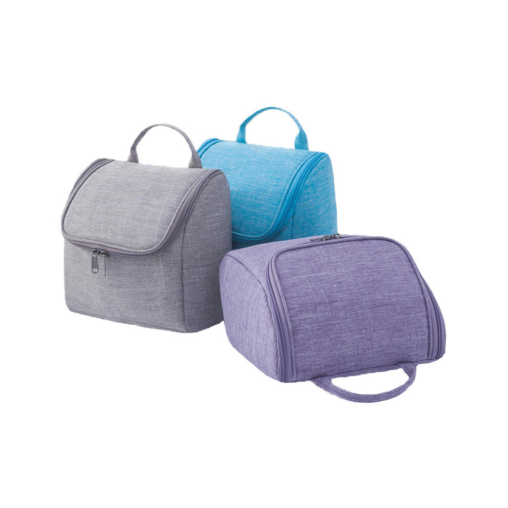 (Rose) Large Capacity Travel Storage Bag Cation Oxford Cloth Wash Bag Outdoor Hanging Cosmetic