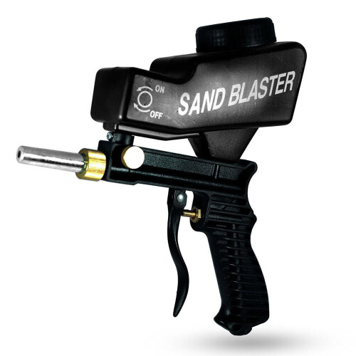 (Blue) Gravity Feed Sandblasting Gu n Air Sandblaster Sand Sprayer Tools Rust Remove Sandblaster Air Tool 2