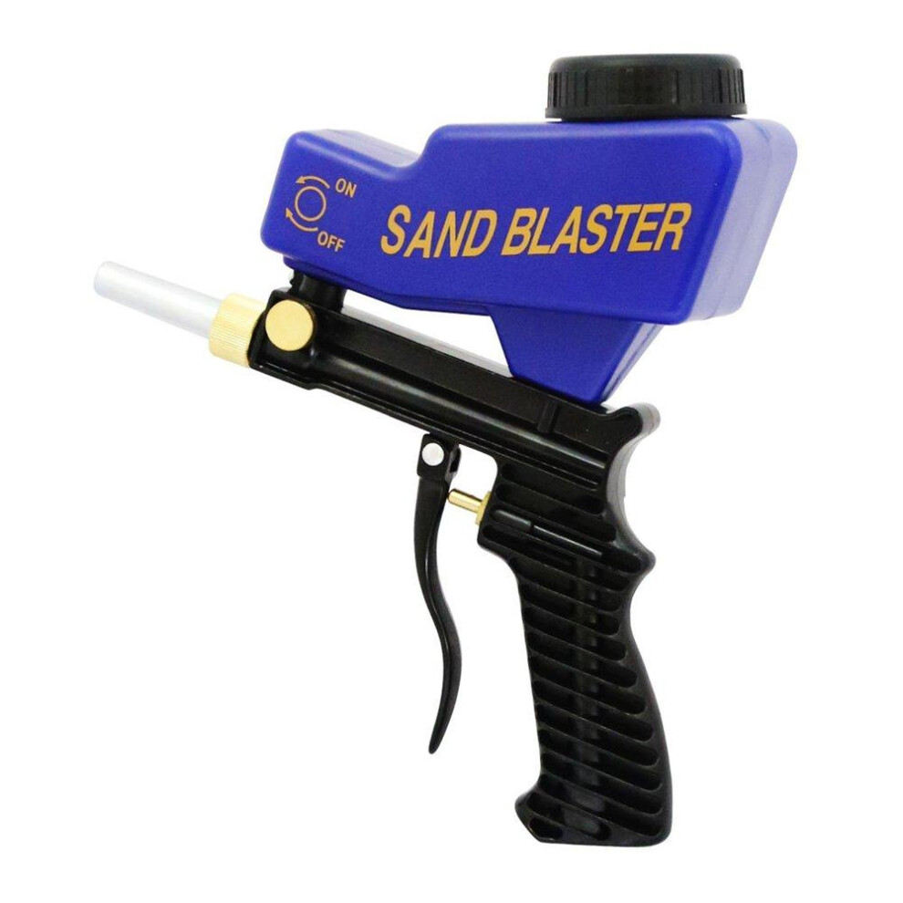 (Black) Gravity Feed Sandblasting Gu n Air Sandblaster Sand Sprayer Tools Rust Remove Sandblaster Air Tool