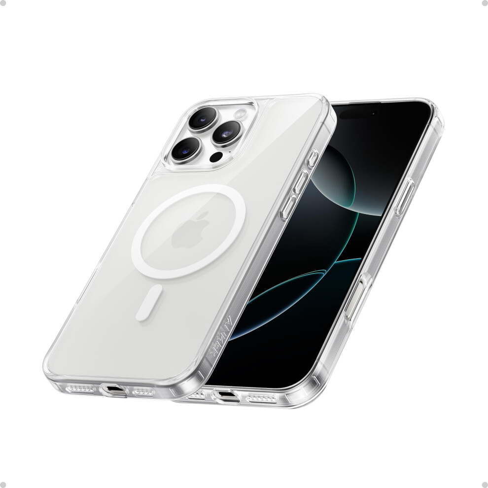 Anker MagGo Clear Magnetic Phone Case for iPhone 16 Pro Max  Ultra-Slim and Durable Protective Cover  iPhone Case Compatible with MagSafe  Clear Case